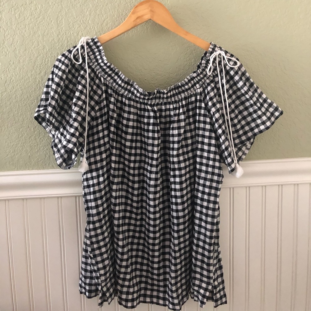 Loft gingham blouse XL